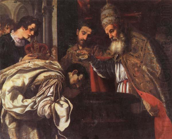 St.Silvester,Pope,Baptizes the Emperor Constantine, Jacopo Vignali